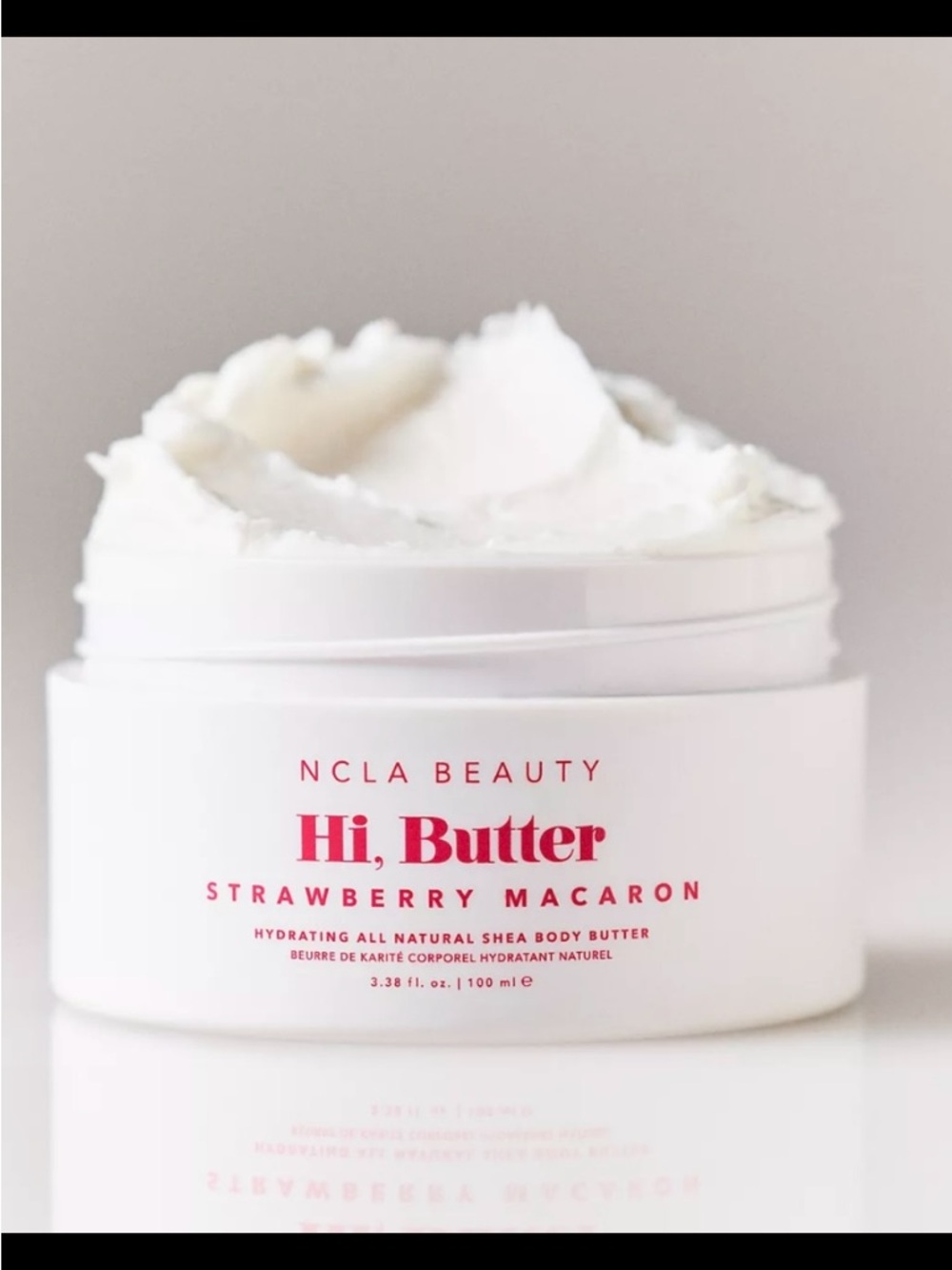 Anthropologie Hi, Butter Strawberry Macaron Body Butter - White